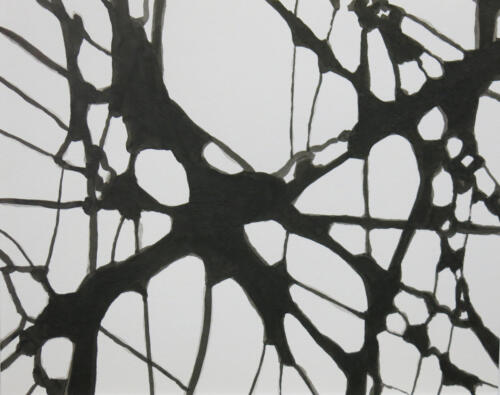 Gestein, Tusche auf Aquarellpapier, 2020, 21x30 cm